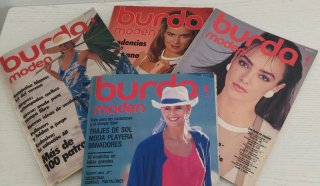 Revistas de moda Burda años de 1983 a 1986.