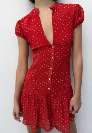 Vestido rojo de lunares