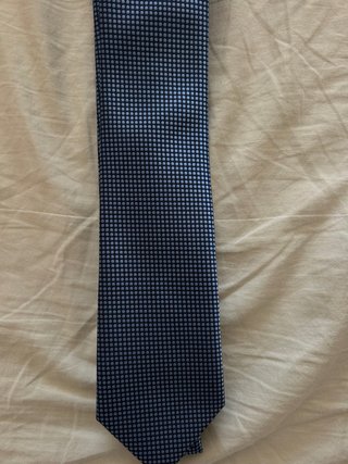 Corbata azul con pañuelo a juego