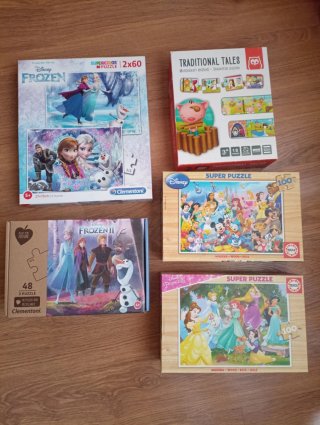 Lotes Puzzles Disney Frozen y Princesas