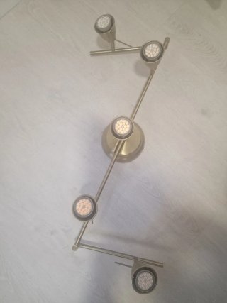 ​Lámpara de techo / Riel 5 Focos Orientables