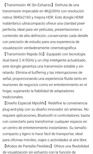 Adaptador Inalámbrico AnyCast 4K Wifi