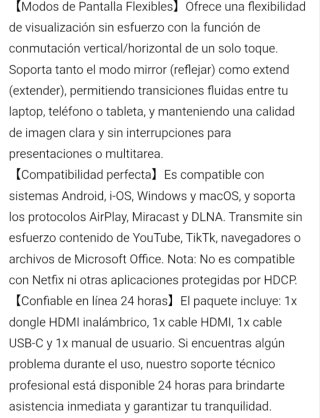 Adaptador Inalámbrico AnyCast 4K Wifi