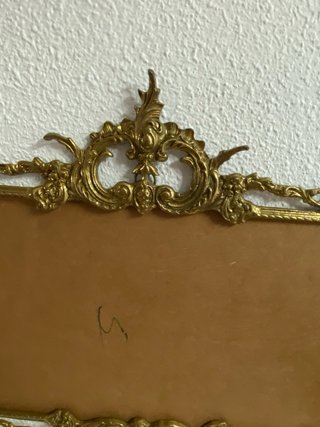Mesa recibidor y espejo bronce
