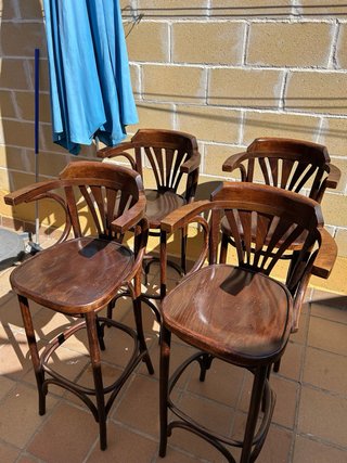 Taburetes de madera vintage