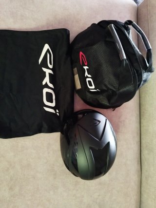 Casco de bicicleta negro Ekoi Talla M