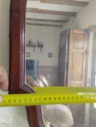 Espejo antiguo madera y cristal