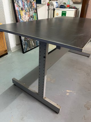 Mesa de comedor/escritorio negra y gris