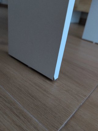 Mesa de centro plegable madera y blanco
