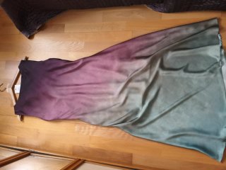 Vestido Zara satinado degradado talla XL