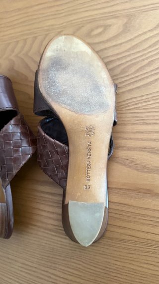Sandali Bottega Veneta intrecciati marroni