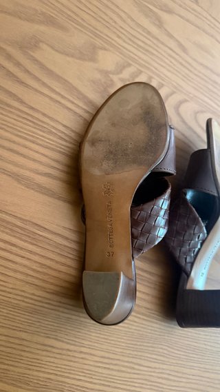 Sandali Bottega Veneta intrecciati marroni