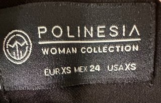 Falda tubo negra con estampado Polinesia T. XS