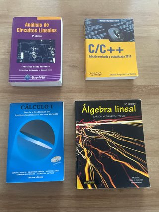 Lote 4 Libros: C/C++, Algebra, Calculo, Circuitos.