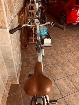 Bicicleta Gazelle Plata y Azul