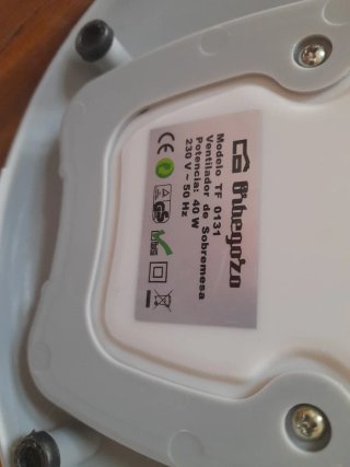 Despiece Ventilador Orbegozo TF0131