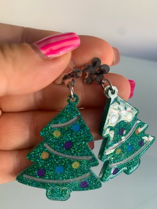 Pendientes árbol navidad, ligeros