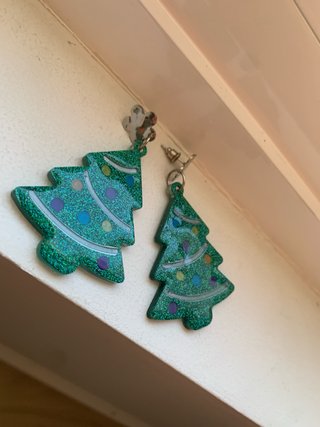 Pendientes árbol navidad, ligeros