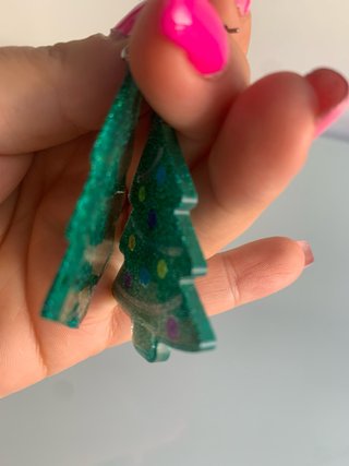 Pendientes árbol navidad, ligeros