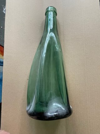 Botella de vidrio verde para jarrón 40cm