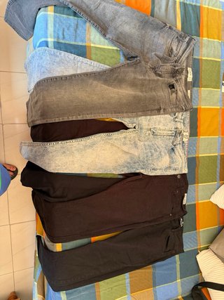 Vaqueros skinny Pull&Bear azul/gris Talla M
