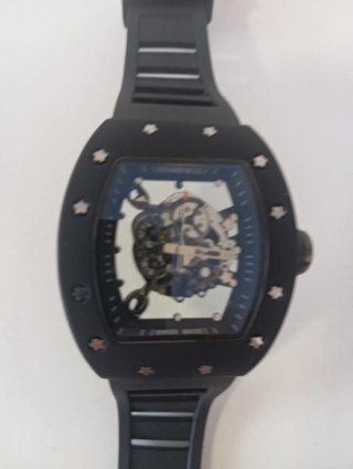 Reloj Negro Esqueleto