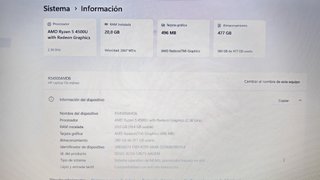Portátil HP Plata AMD Ryzen 5 20 GB RAM