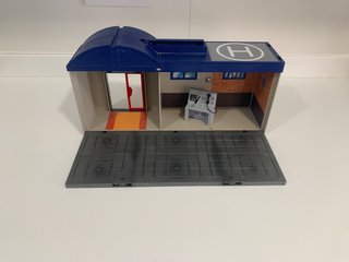 Casa Policía Playmobil con Helipuerto