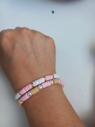 Pulseras artesanales  elásticas,  nuevas!!