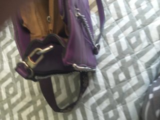 Bolso mano/bandolera morado acolchado