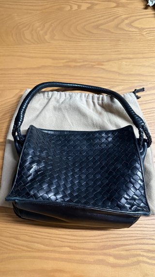 Borsa Bottega Veneta in pelle intrecciata nera