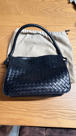 Borsa Bottega Veneta in pelle intrecciata nera