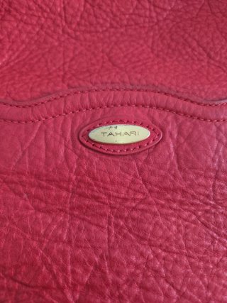 Bolso Tote Bag Rojo Elie Tahari de cuero