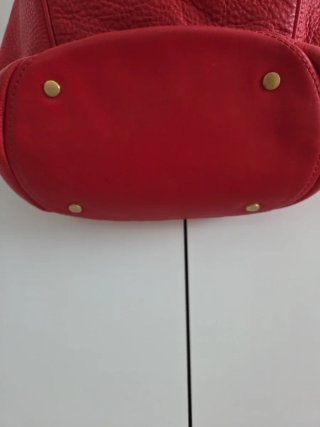 Bolso Tote Bag Rojo Elie Tahari de cuero