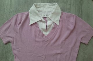Jersey mujer elástico cuello camisero pico