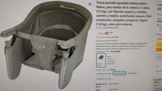 Cochecito MoMi ligero plegable negro