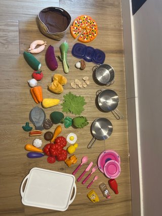 Cocina de juguete con accesorios