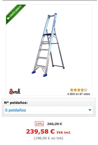 Escalera de aluminio plegable