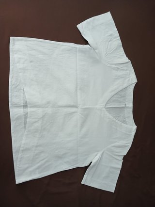 Camiseta Algodón y Lino Manga Corta