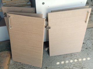 Muebles de cocina madera y blanco
