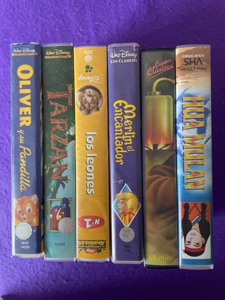 Pack 6 Películas VHS Infantiles Disney