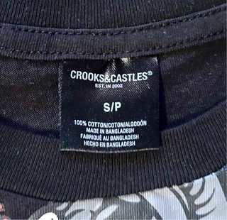 Camiseta manga corta talla S Crooks & Castles
