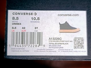 Botas CONVERSE All Star Black/white (EU42 - UK8.5)