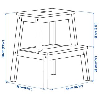 Taburete Escalón IKEA BEKVÄM Negro