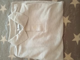 Polo niño beige/gris talla 10 12