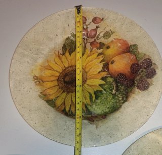 Set 3 Piatti Decorativi Artigianali in Decoupage