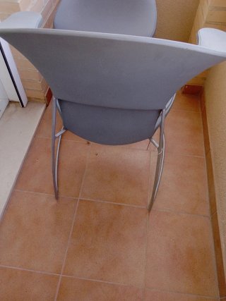 Juego de 2 Sillas aplicables Grises Diseño Moderno