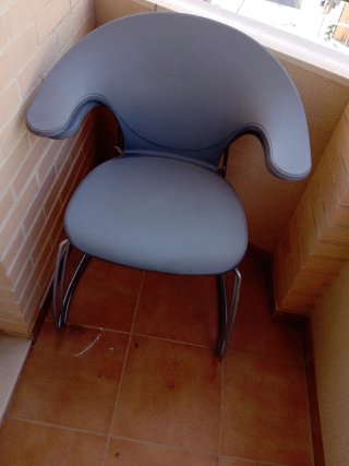 Juego de 2 Sillas aplicables Grises Diseño Moderno
