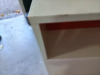 Cabecero cama 90 blanco/rojo