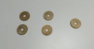 5 Monedas antiguas 25 Pts España
